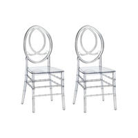 STUHL 2er-Set - Vollpolycarbonat - Kristall - AMALINE - Transparent, Kunststoff (38.5/91.5/53cm) - Vente-Unique