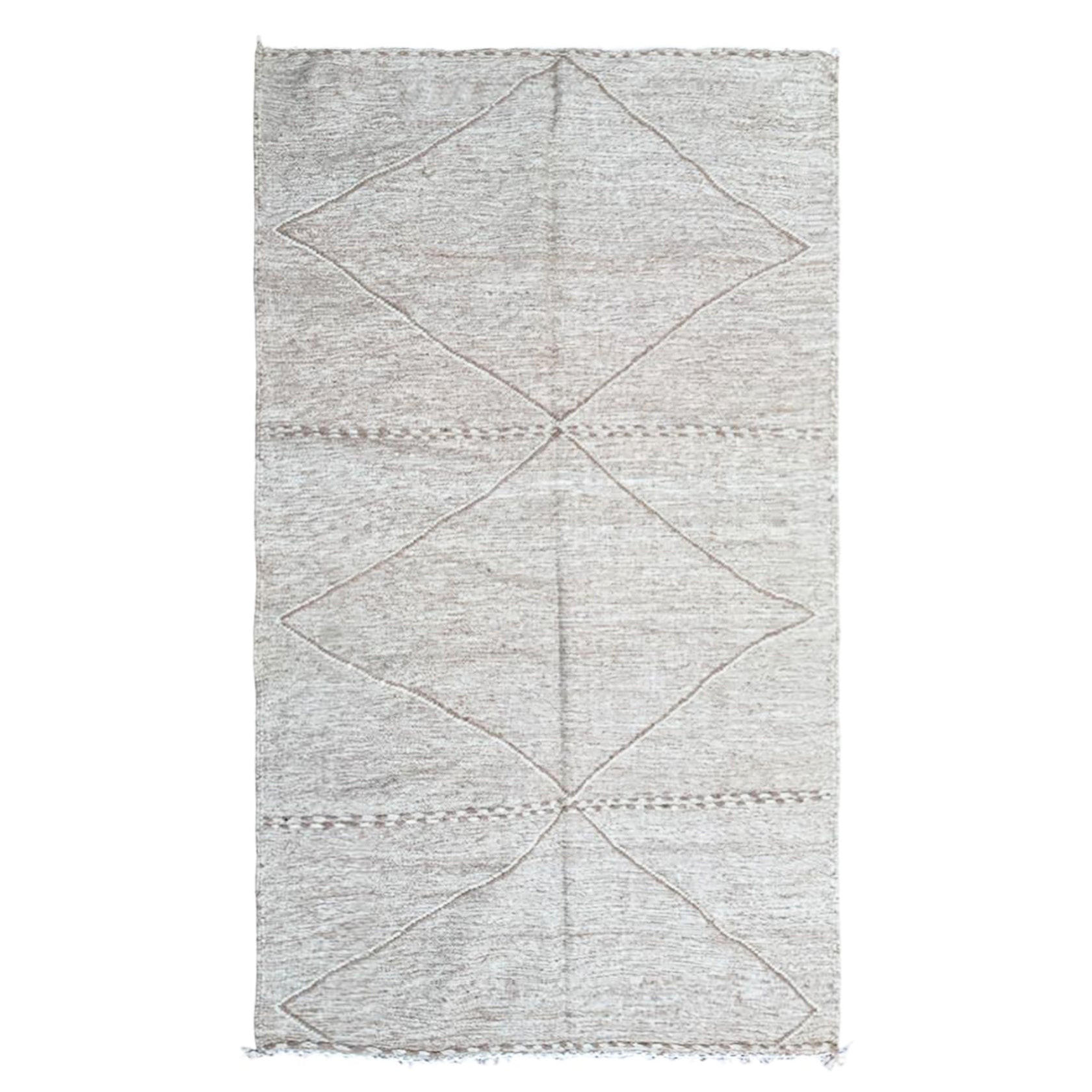 BERBERTEPPICH aus reiner Wolle 150x 247 cm - Beige, Naturmaterialien (150/247cm) - AFK Living