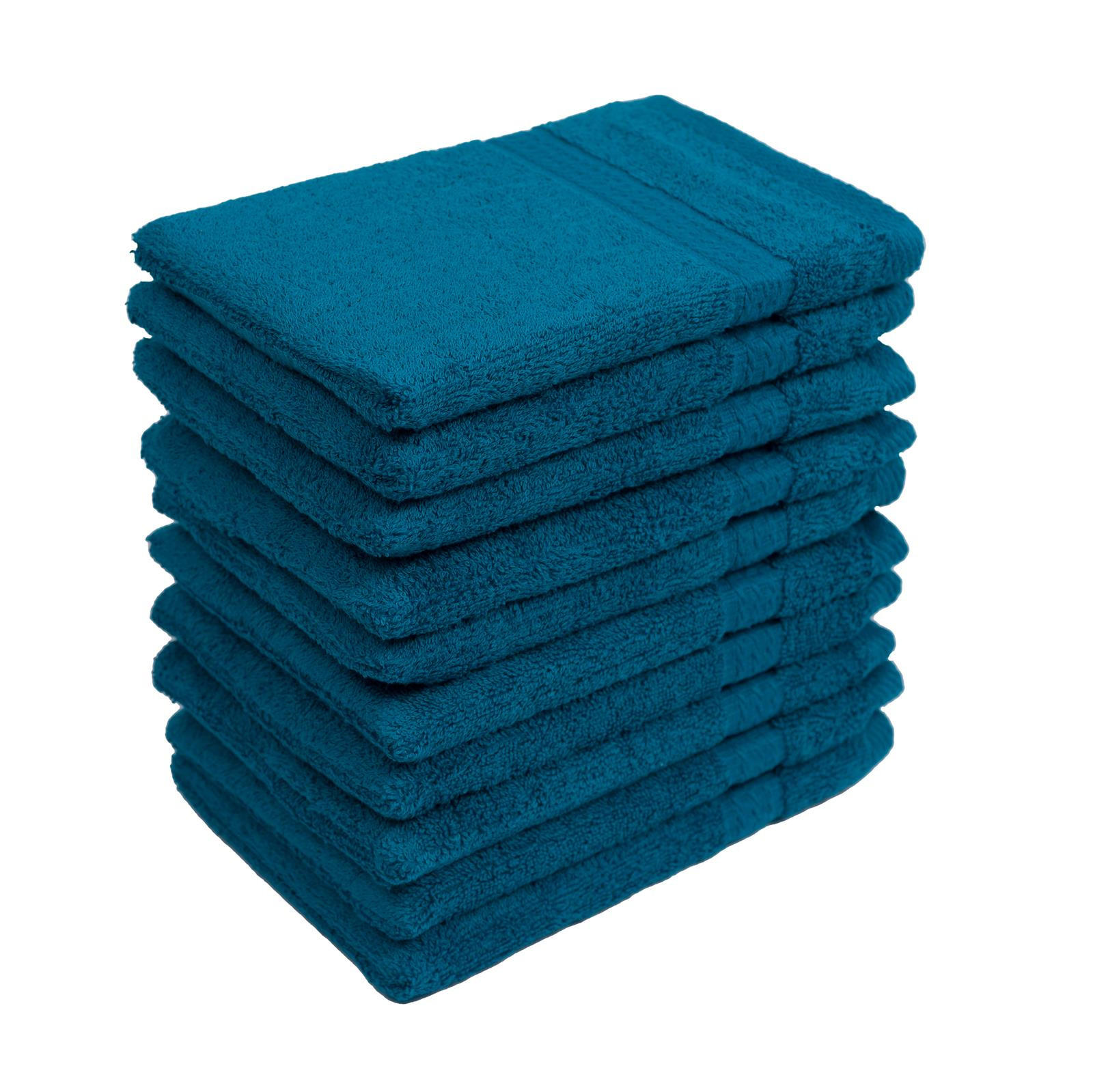 WASCHLAPPEN 16x21 cm aus 100% Baumwolle 500g/m2, 10er Set Waschhandschuhe Petrol - Petrol, Textil (16/21cm) - Carpe Sonno