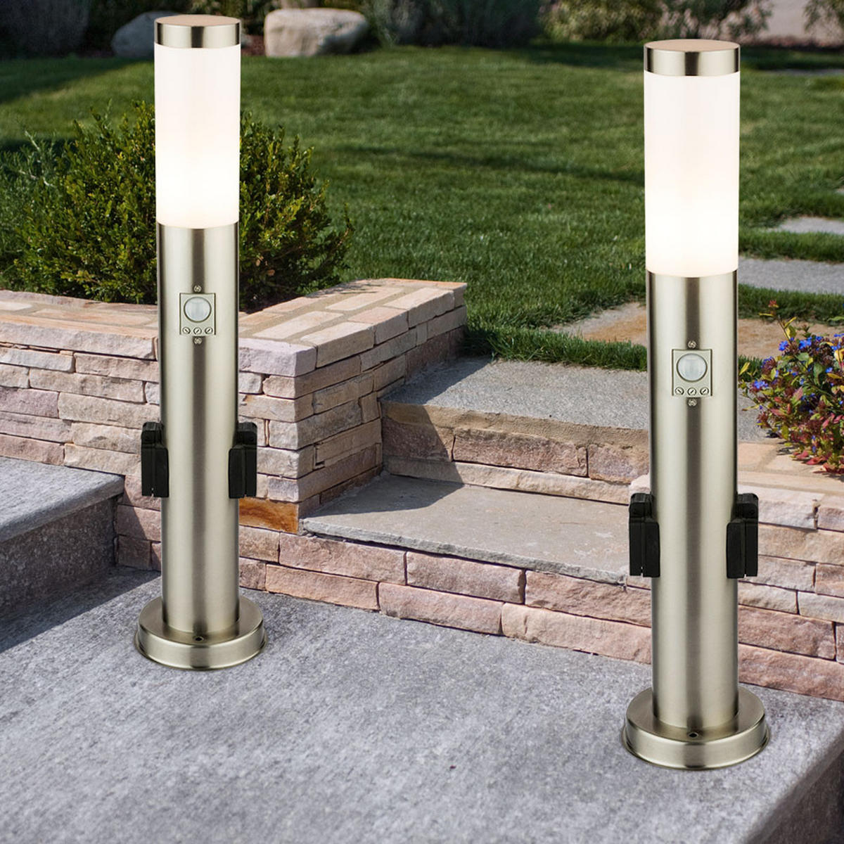 STEHLAMPE BOSTON Silber Opal - Silberfarben, Metall (7.6/7.6/60cm)