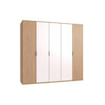 DREHTÜRENSCHRANK  in Eiche Artisan, Graphitfarben  - Schwarz/Graphitfarben, Trend, Holzwerkstoff/Metall (225/210/58cm) - Carryhome