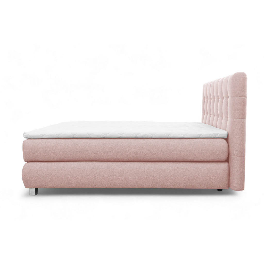 Thumbnail - AN-Moebel 4u Boxspringbett, Rosa, Textil, H3, 180x200 cm, Schlafzimmer, Betten, Boxspringbetten