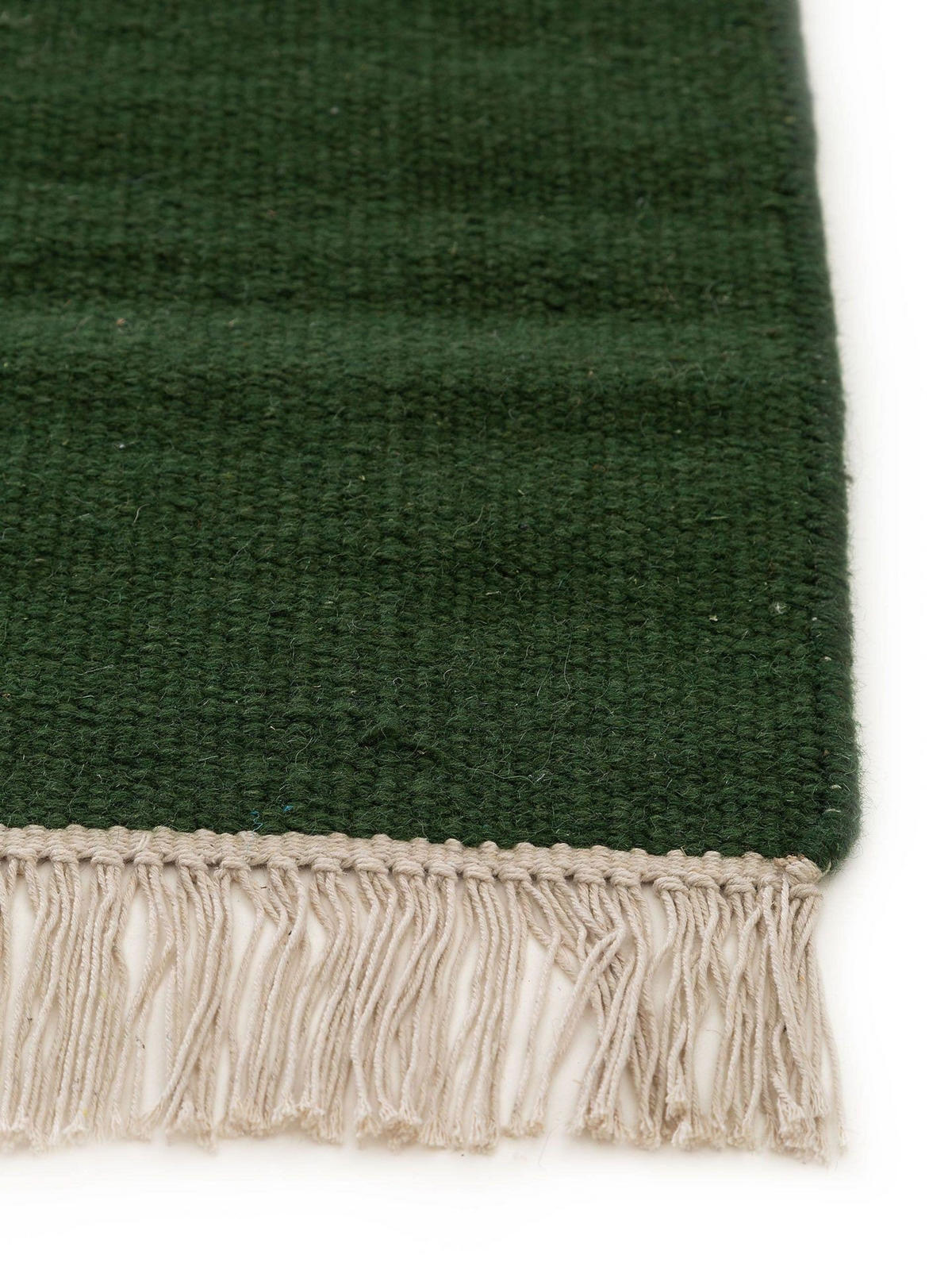 VLNĚNÝ koberec Liv Tmavě zelená 80x250 cm - zelená barva, textil/přírodní materiály (80/1cm) - KUNSTLOFT