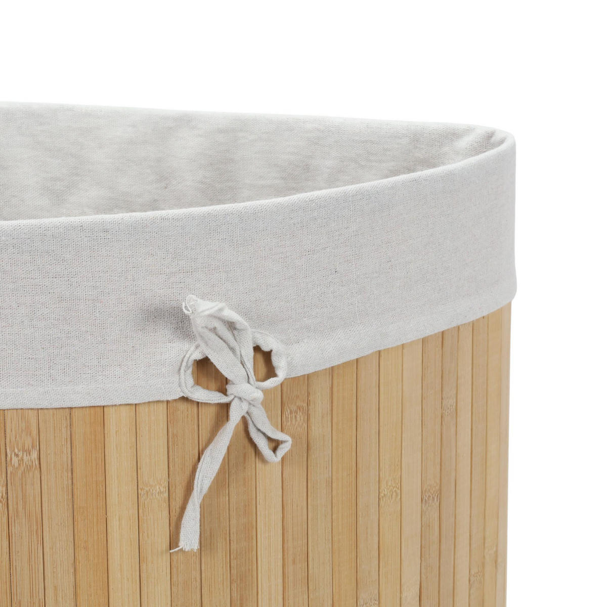 WÄSCHEKORB Bambus Arco 60 l - Beige, Naturmaterialien (35/60/35cm) - NUXIO