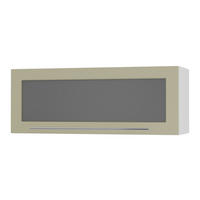 KÜCHENHÄNGESCHRANK Kvantum W4BS/90-AV Vanille Matt / Weiß Matt 90 / 32,5 / 36cm - Creme/Weiß, Holz/Holzwerkstoff (90/36/32.5cm) - Feldmann-Wohnen