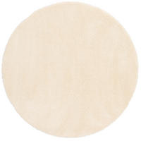 LUXUS HOCHFLOR LANGFLOR TEPPICH HARMONY RUND - Creme, Textil (133/133cm) - Snapstyle
