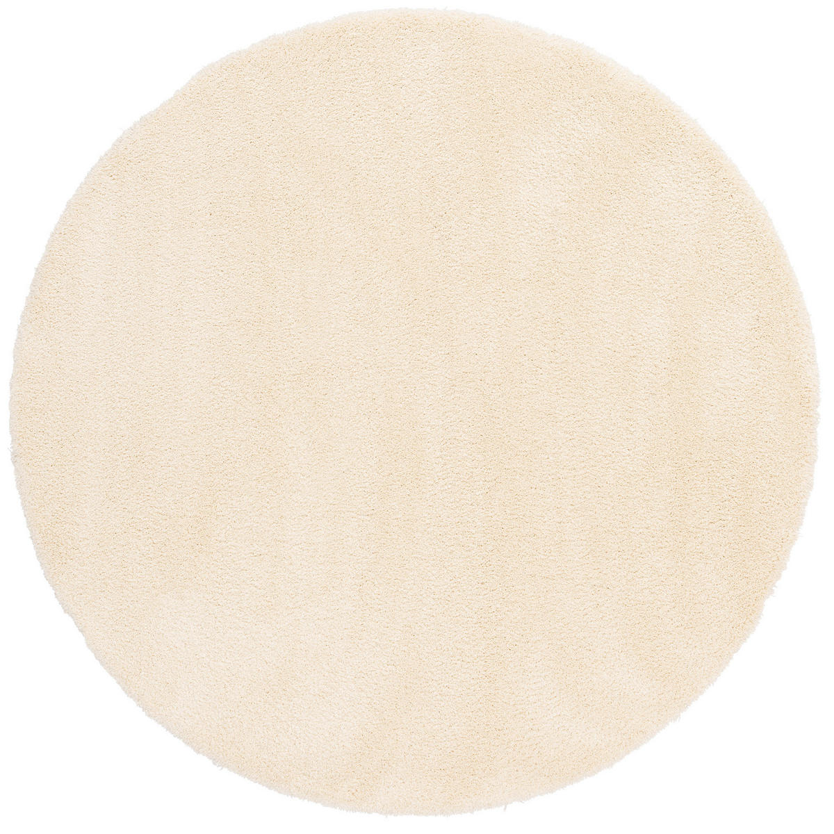 LUXUS HOCHFLOR LANGFLOR TEPPICH HARMONY RUND - Creme, Textil (133/133cm) - Snapstyle