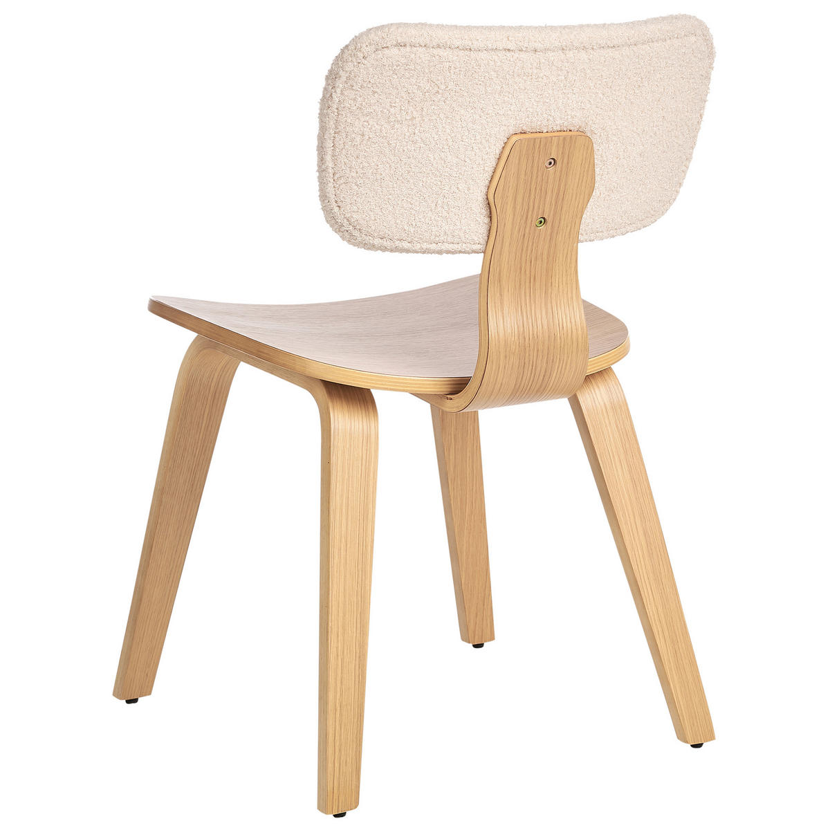 ESSZIMMERSTUHL 2er-Set Hellbeige/Hellbraun Lucinda - Hellbraun/Beige, Textil (49/79/55cm) - Beliani