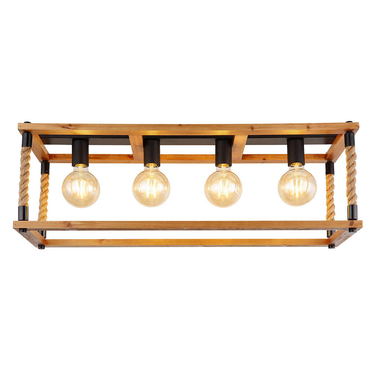 DECKENLEUCHTE VERNON Holzoptik Braun - Braun, Holz (75/25/31cm) - Globo Lighting