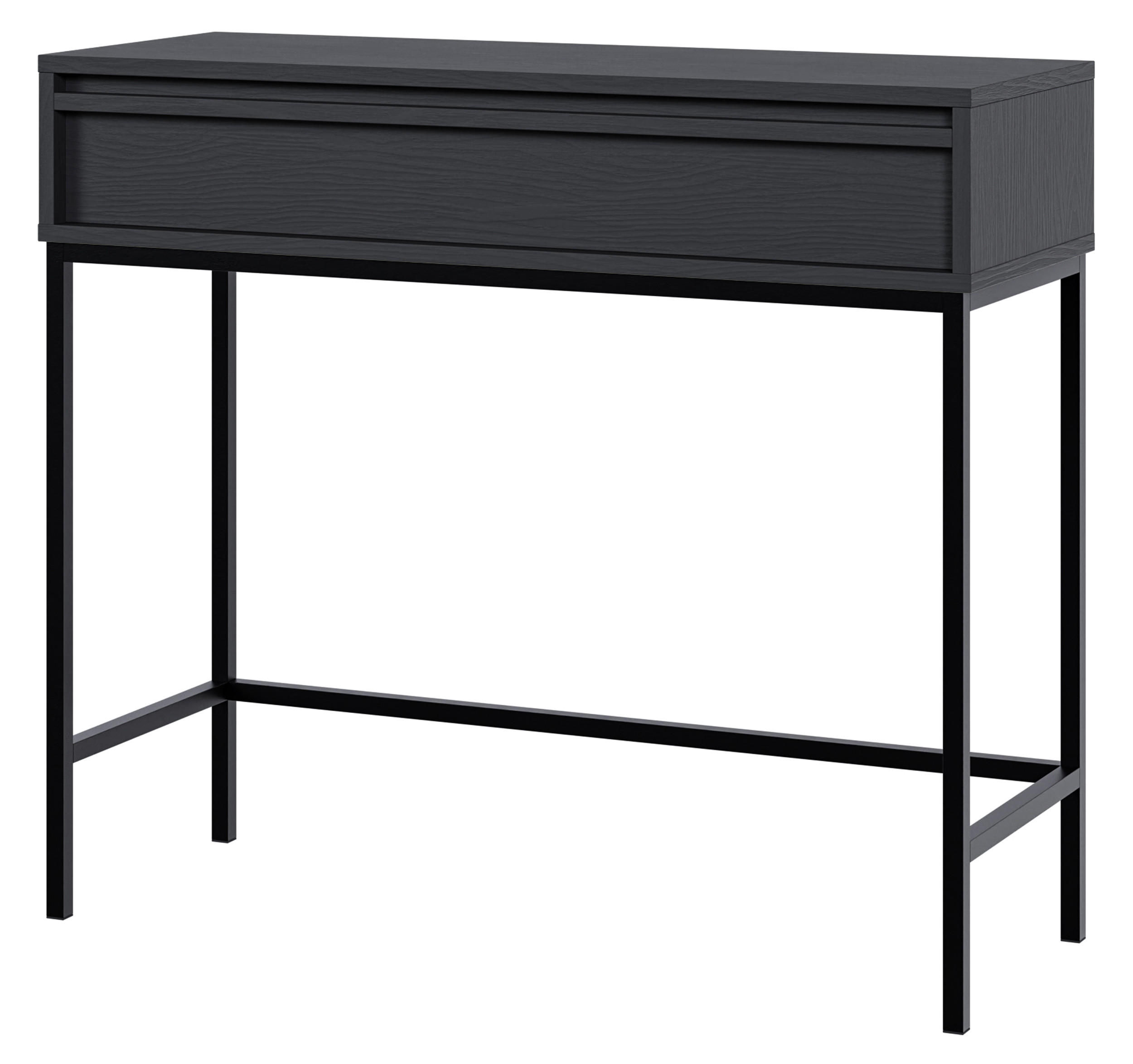 KONSOLENTISCH Evo Schwarz mit Metallgestell 90 cm - Anthrazit/Schwarz, Holzwerkstoff/Metall (34/90/79cm) - Selsey