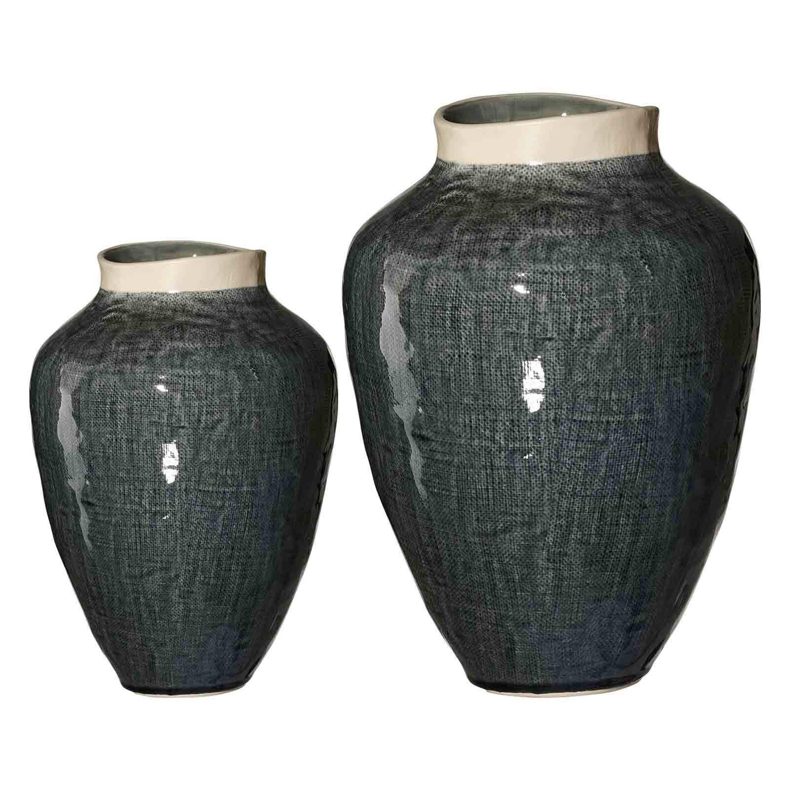 VASEN Lucca grau 31 cm / 41 cm 2er Set - Grau, Keramik (1cm) - Ritzenhoff Breker