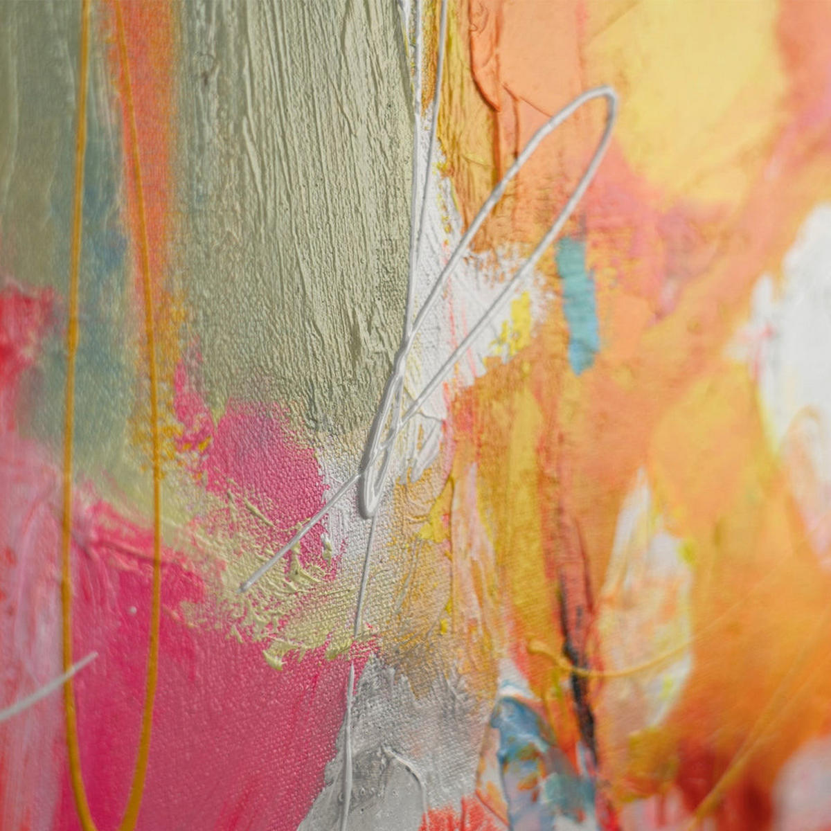 GEMÄLDE Symphonie der Farben Schattenfugenrahmen Pink 120x80 cm - Pink, Holz (120/80cm) - YS-art gallery