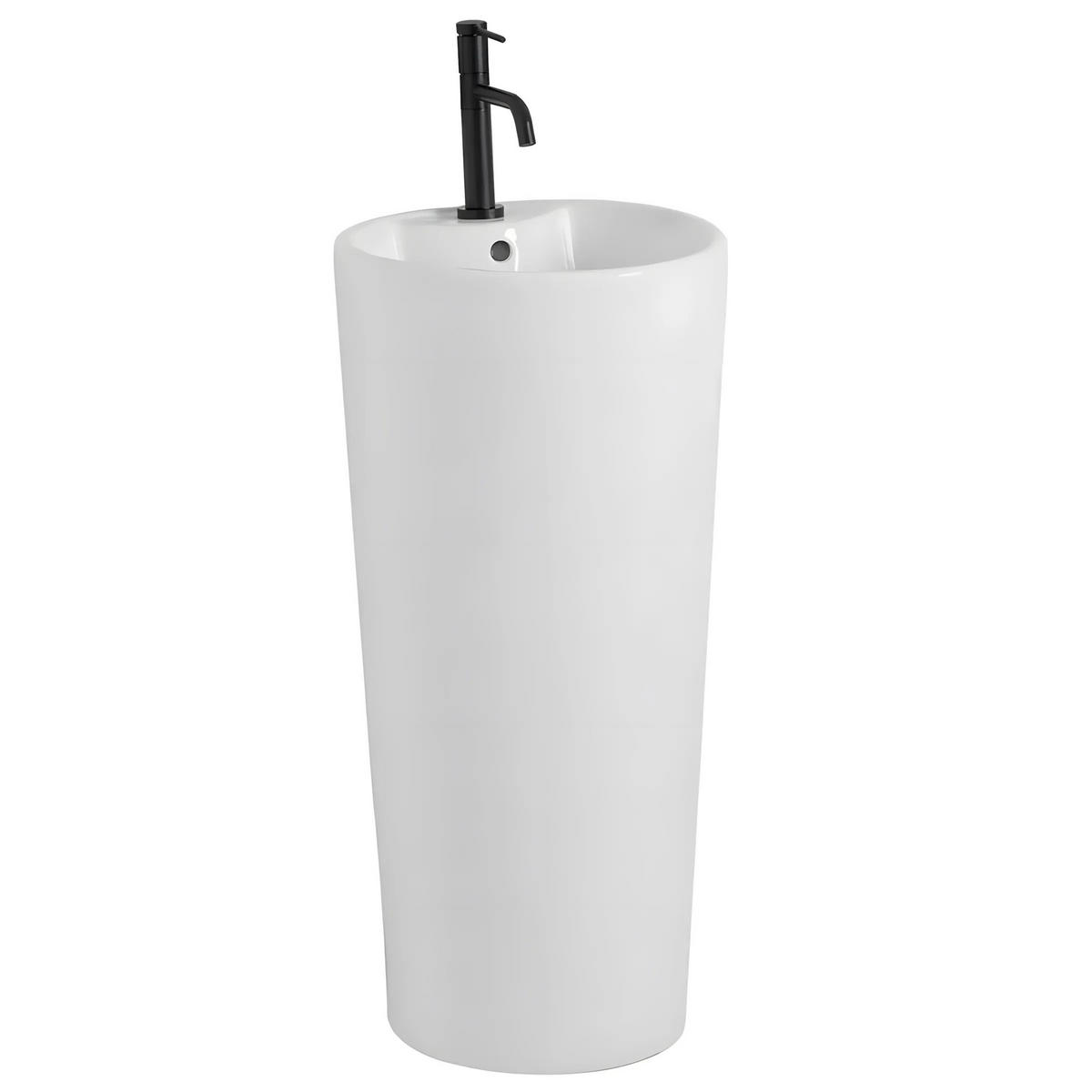 STANDWASCHBECKEN Rea Blanka - Weiß, Keramik (40/85/40cm) - REA
