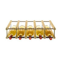 WEINREGAL Vinotega Mod Metal 12,5x52,5x24,5 cm 5x1 Flaschen Massives Kiefernholz Natur - Naturfarben, Holz (52.5/12.5/24.5cm) - PROREGAL