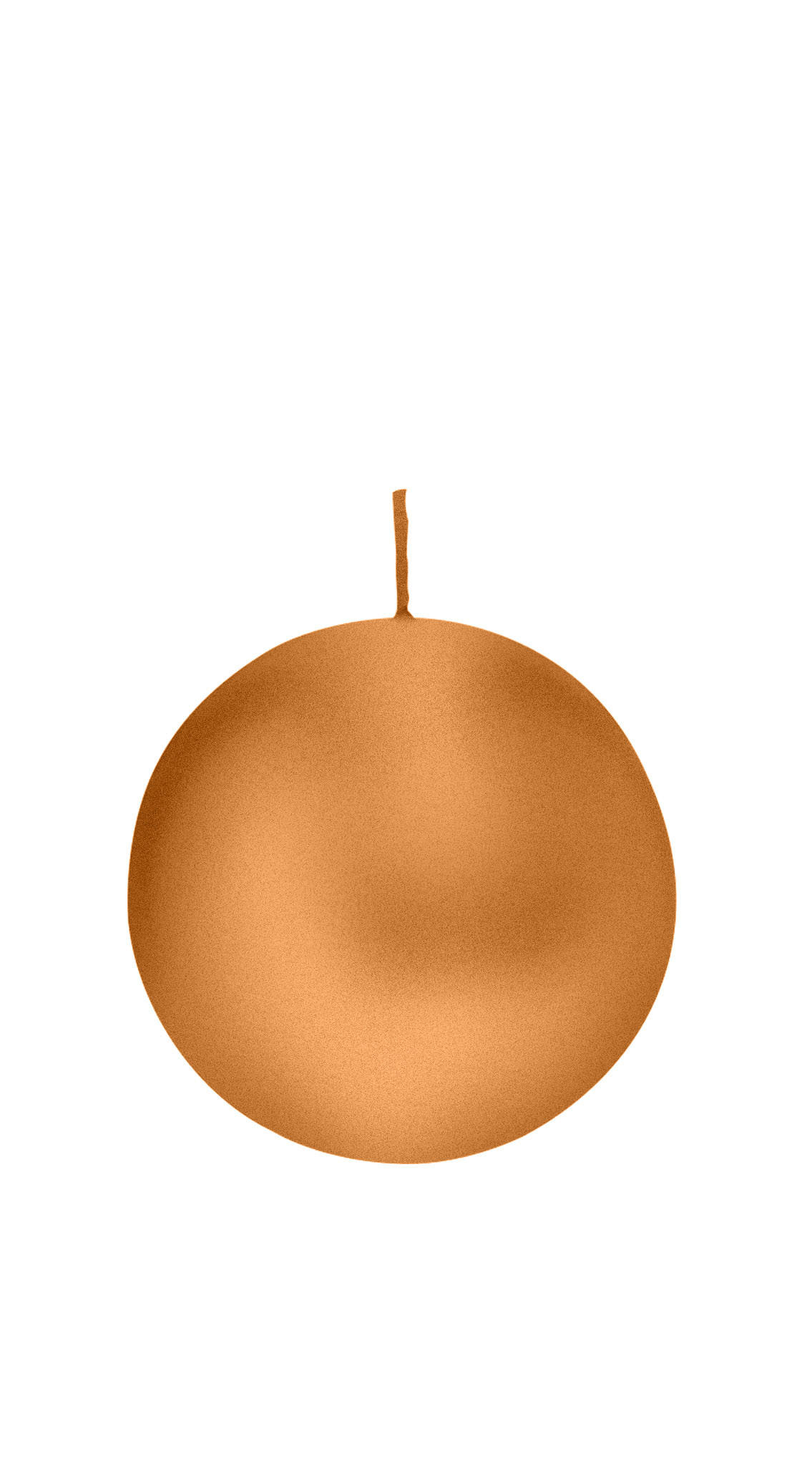 KUGELKERZEN Kupfer Ø 80 mm, 6 Stück - Kupferfarben, Paraffin (8/8/8cm) - Wiedemann Kerzen