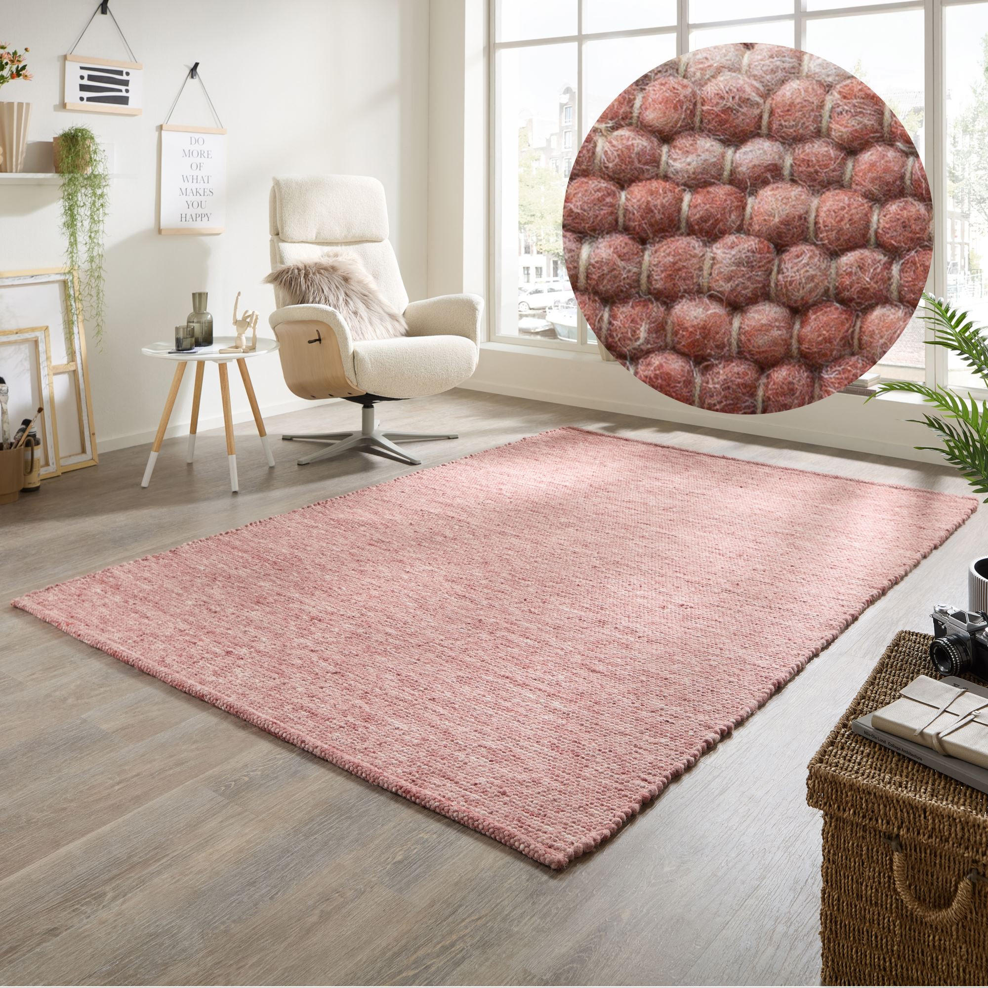 HANDWEBTEPPICH Atlas 120x180 cm - Rot, Textil (120/180cm) - Rug and Roll