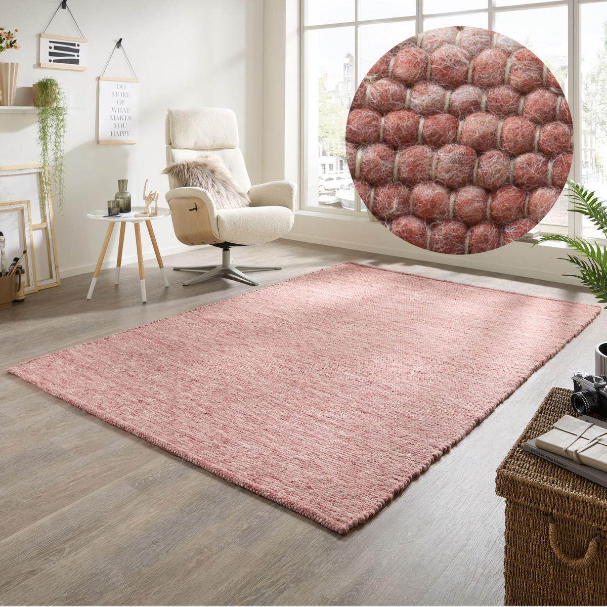HANDWEBTEPPICH Atlas 70x140 cm - Rot, Textil (70/140cm) - Rug and Roll