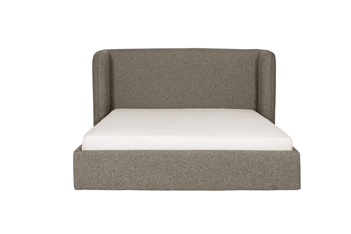 POLSTERBETT mit Bettkasten und Matratze VELUNA, Braun, 180x200 cm - Braun, Textil (180/200cm) - KS Home Concept