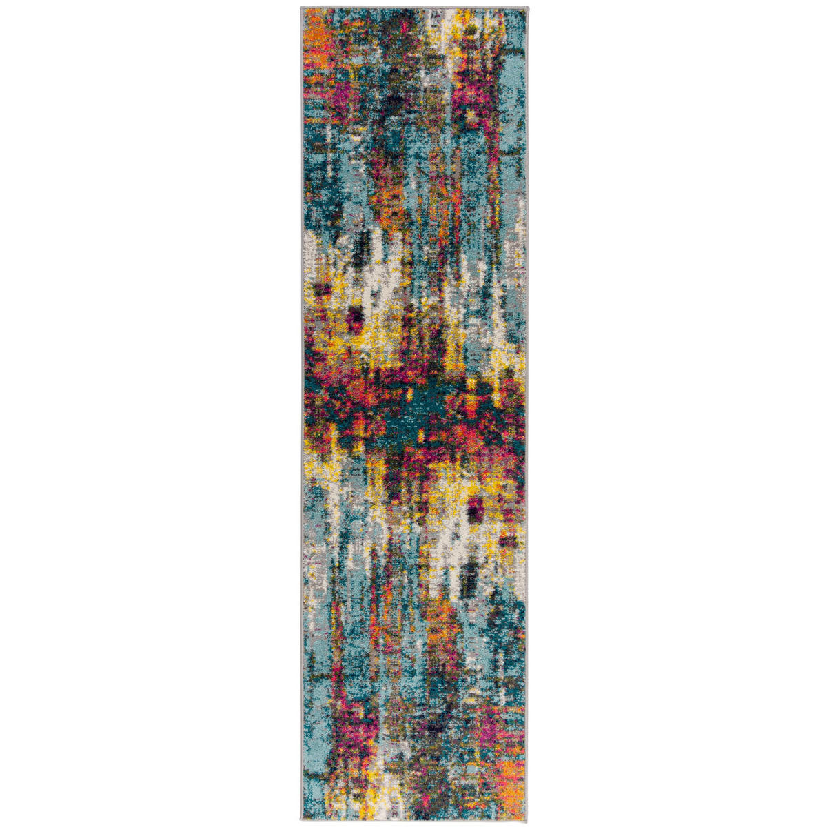TEPPICH Abstrakt-Design, handgewebt, bunt FAL ABSTRACTION, Multi 66x230 cm - Multicolor, Textil (66/230cm) - KADIMA DESIGN