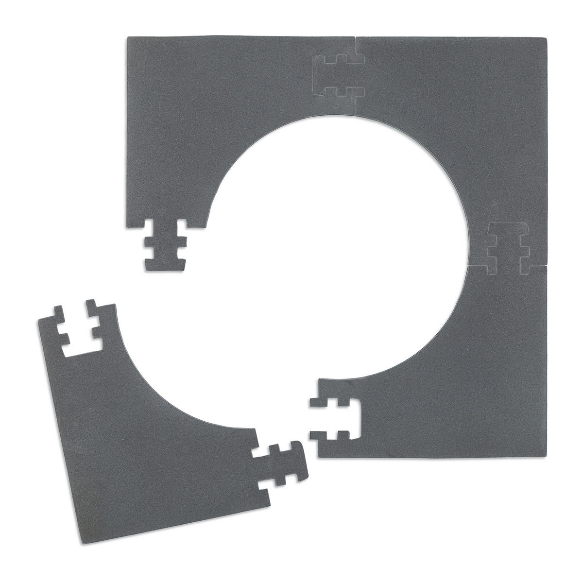 DARTSCHEIBE Schutzring - Grau, Textil (71/3/71cm) - Relaxdays