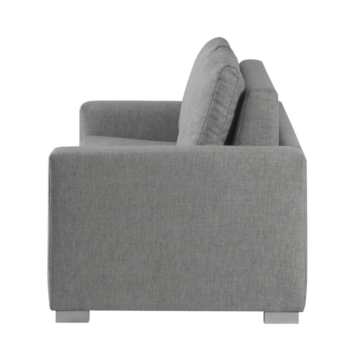 SCHLAFSOFA - Silberfarben/Grau, Textil (173/90/90cm) - home24
