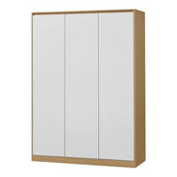 KLEIDERSCHRANK Bastheim - Eichefarben/Weiß, Holzwerkstoff (120/176/52cm) - [en.casa]