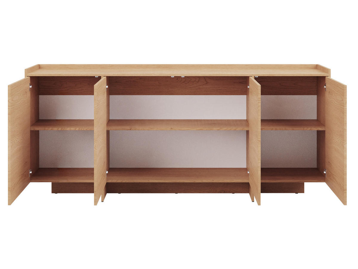 KOMMODE Japandi K4D - Braun, Holzwerkstoff (200/90/38cm) - MIRJAN24