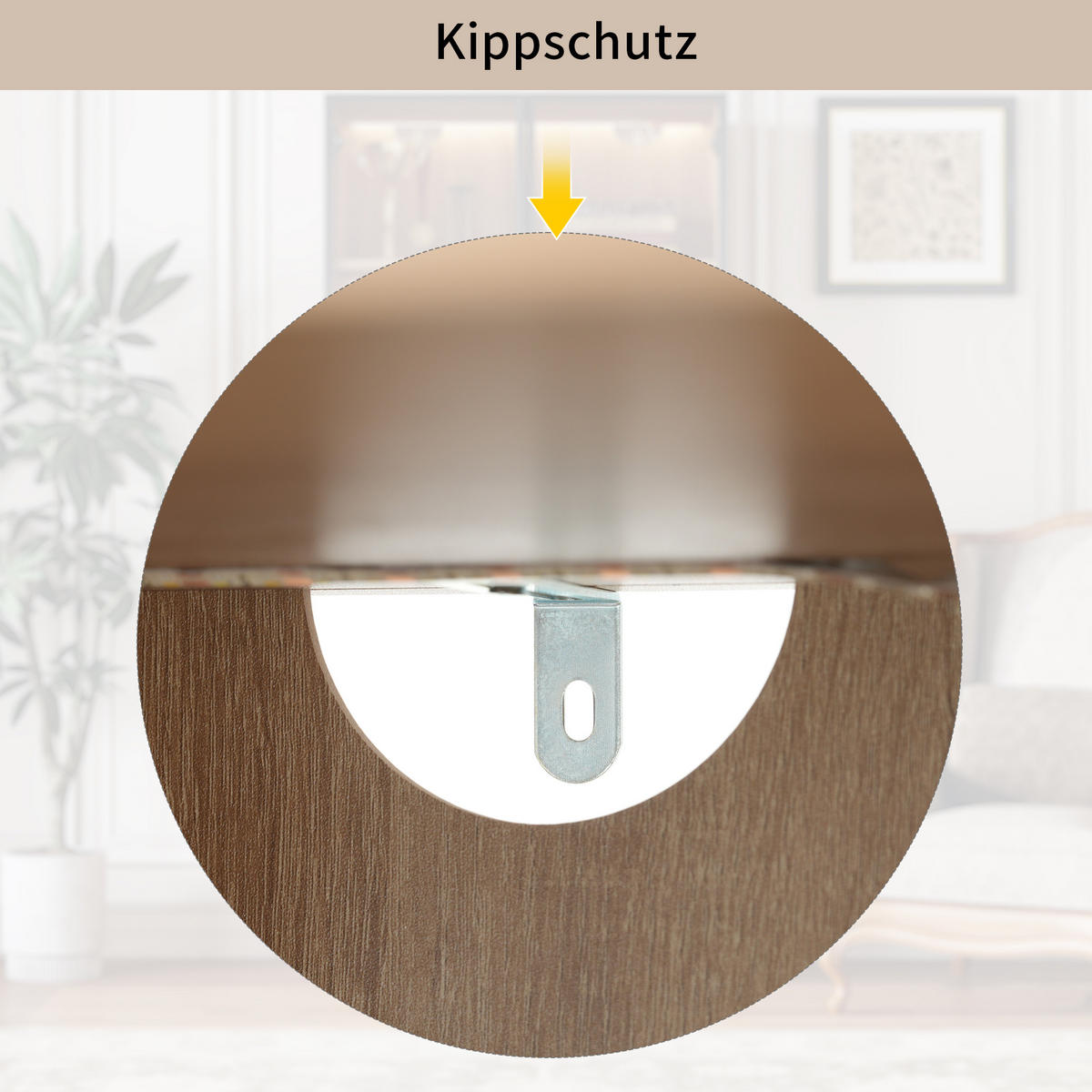 VITRINE 75x34.5x170 cm Braun mit gehärtetem Glas & offenen Fächern - Braun, Holzwerkstoff (75/170/34.5cm) - Modfu