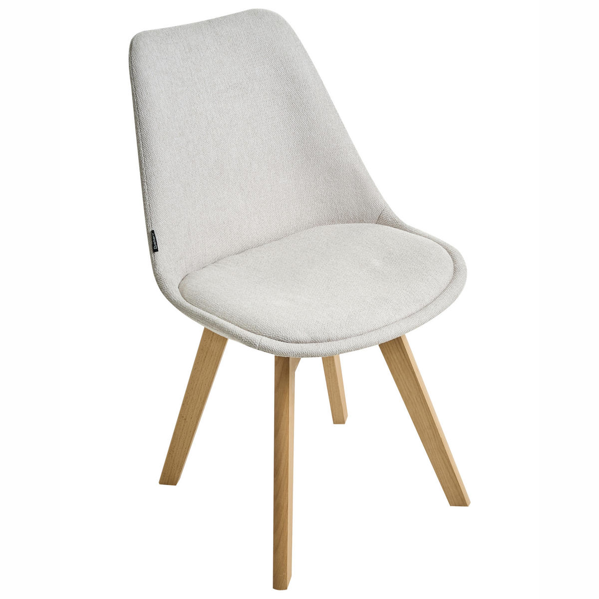 ÉTKEZŐSZÉK 2 darabos Szett Kárpit Fehér Dakota - fehér, textil/fa (47/84/60cm) - Beliani