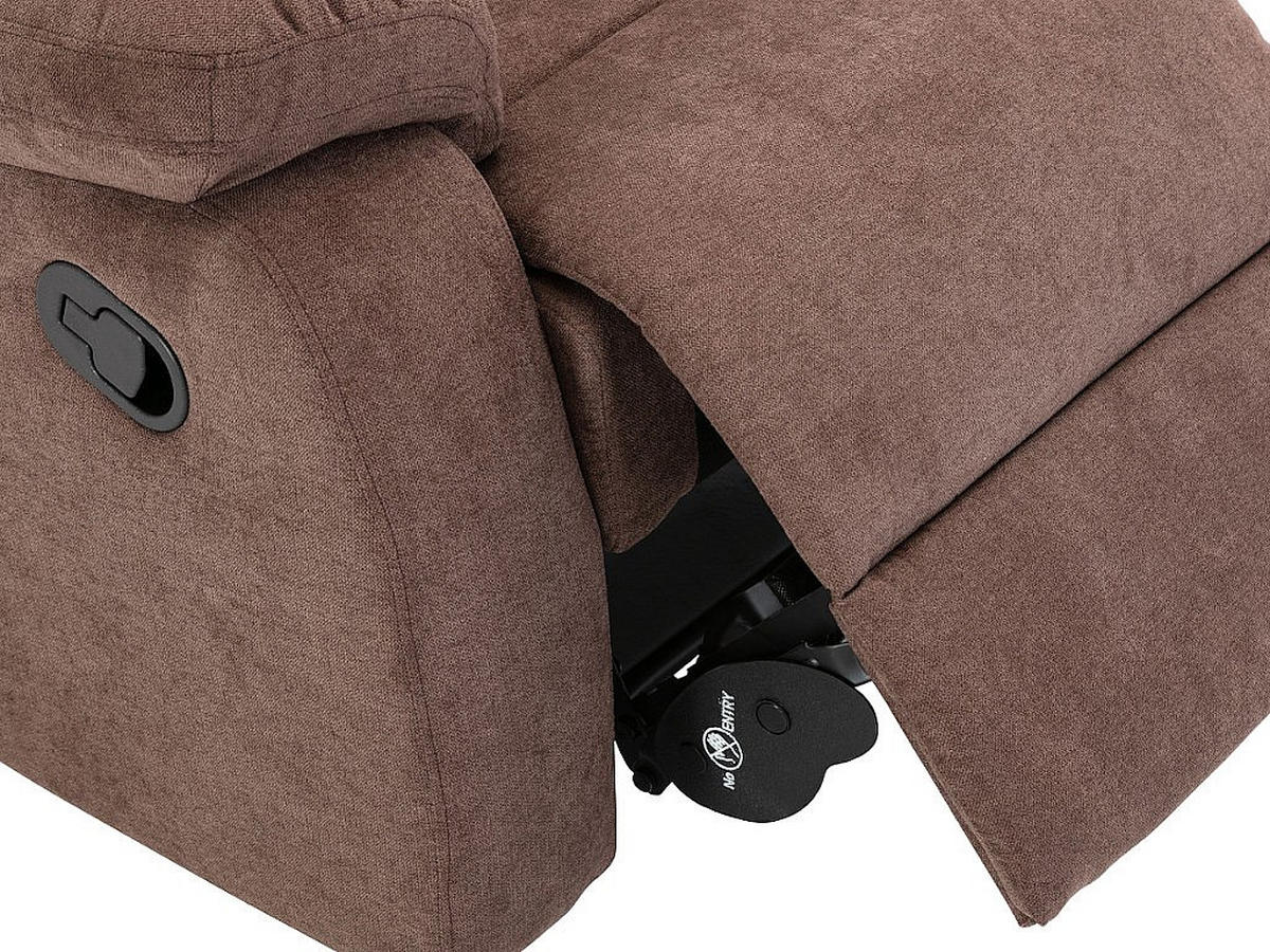 RELAXSOFA 3-Sitzer - Stoff - Braun - TOLZANO - Braun, Textil (201/100/96cm) - Vente-Unique