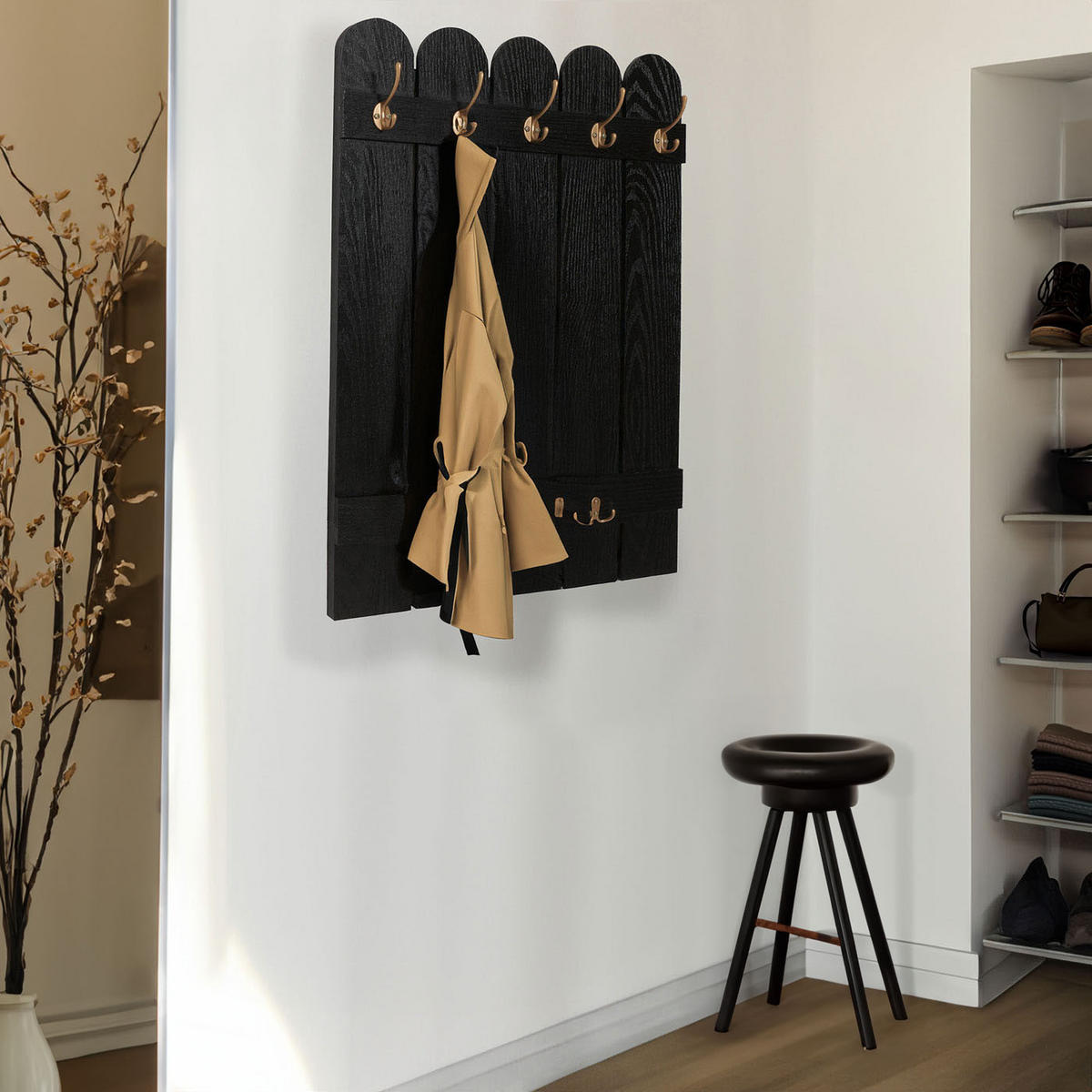 WANDGARDEROBE Braun - Braun, Holz (60/86/3cm) - Jamb