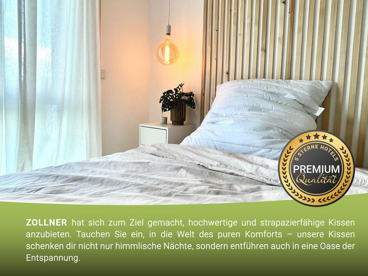 KOPFKISSEN, 80x80 cm, 100% Polyester, Weiß - Weiß, Textil (80/80cm) - Zollner