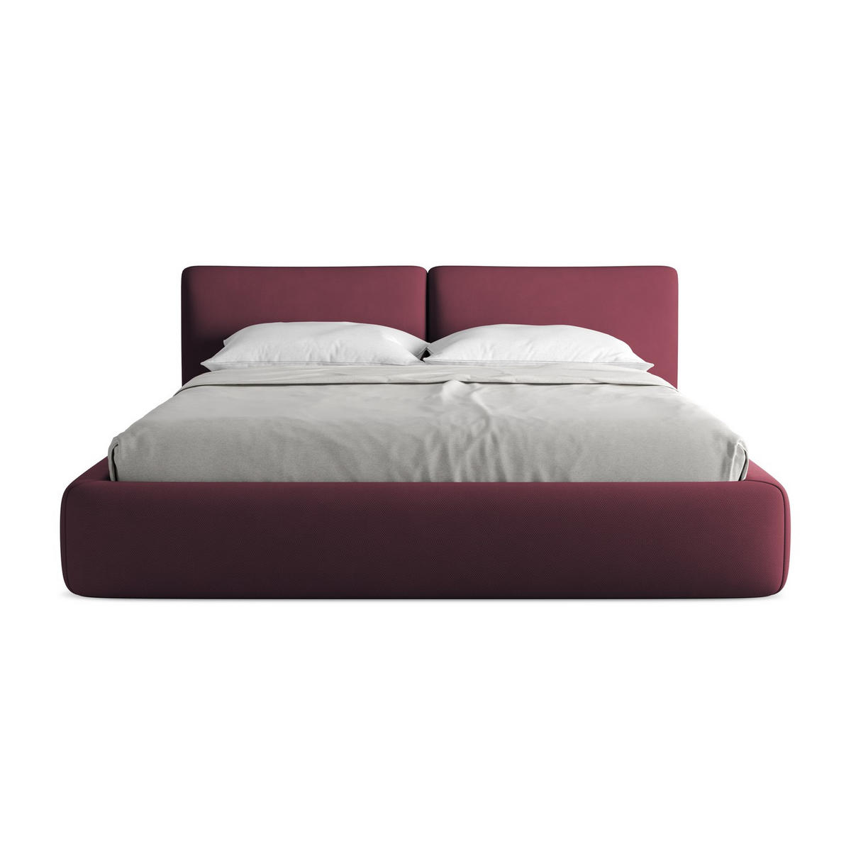 POLSTERBETT mit Bettkasten und Lattenrost 200x228 Rot - Rot/Weinrot, Kunststoff/Textil (180/200cm) - LaMiaSofa