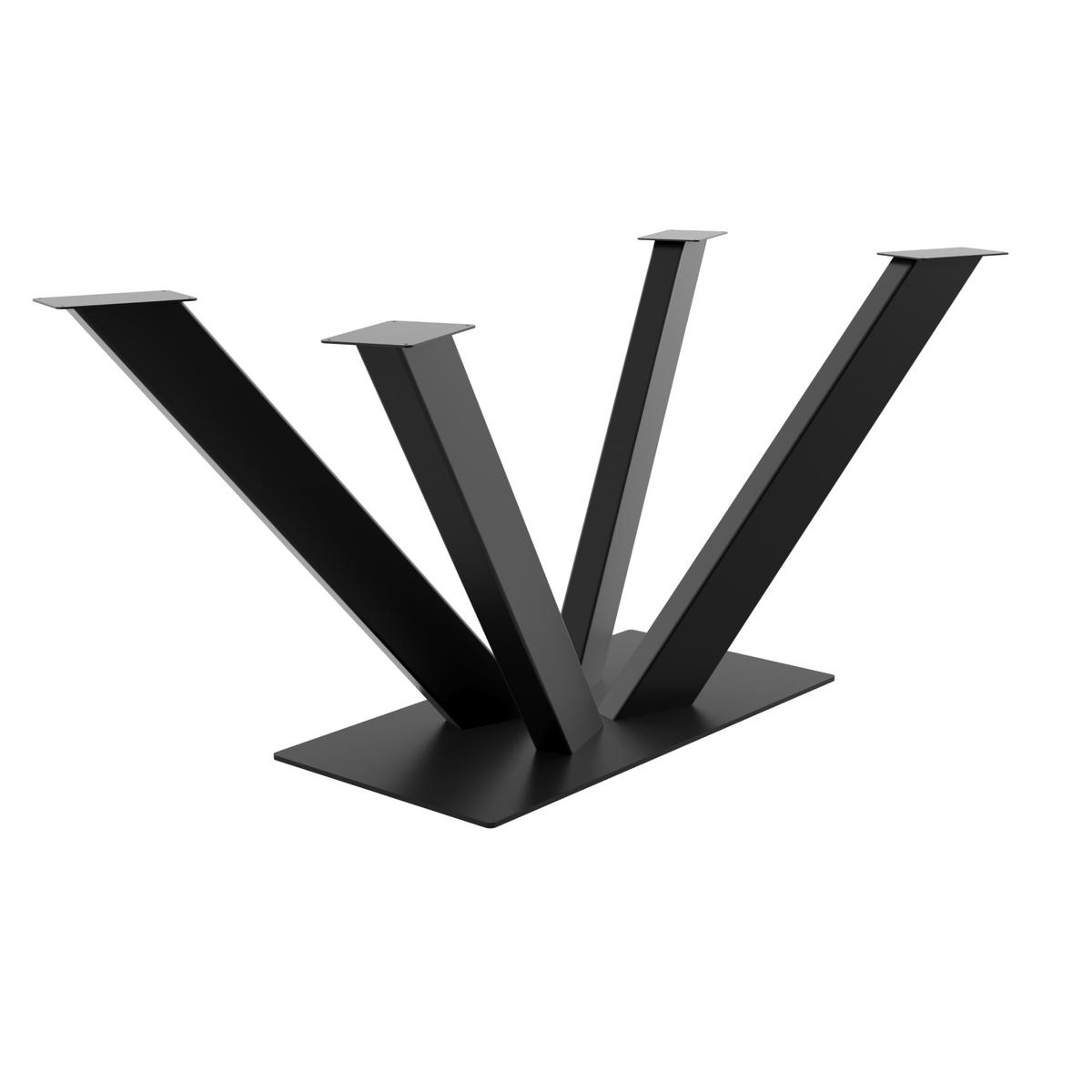 TISCHBEINE Alphard Metall Schwarz 72cm - Schwarz, Metall (45/72/150cm) - Metalo Pro