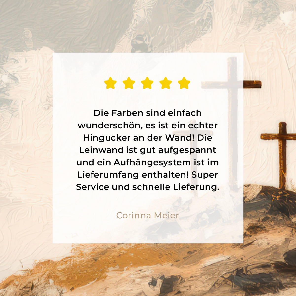 LEINWANDBILD Hügel - Abstrakt - Christentum - Kreuz Deko XXL 80x120 cm - Hellgrau, Textil (80/120cm) - MuchoWow