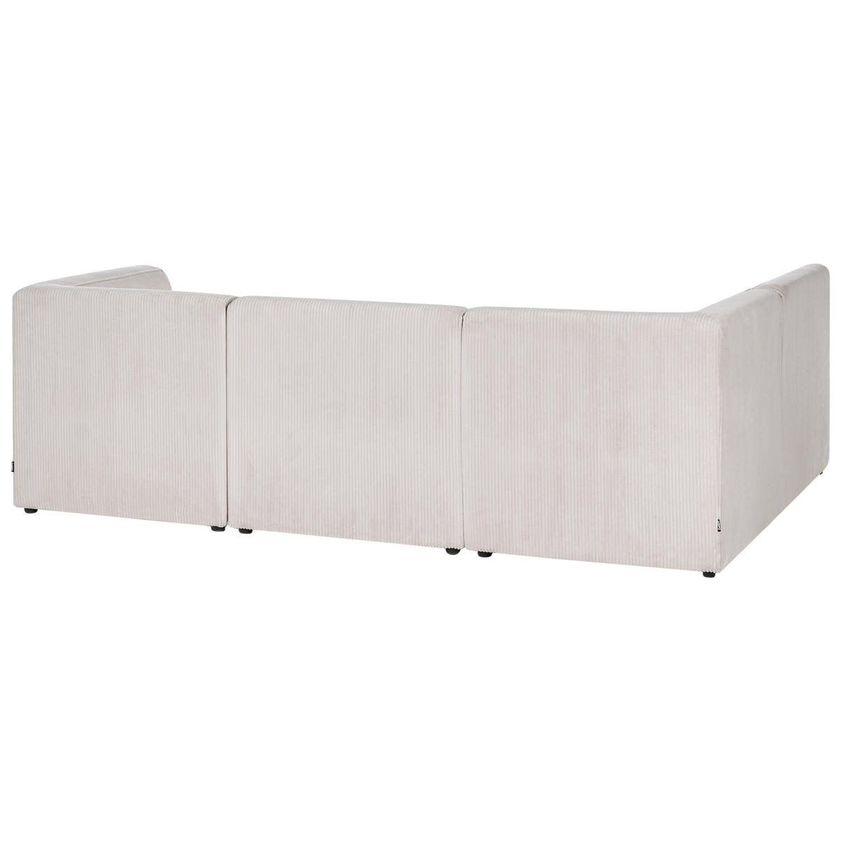 COLȚAR modul cu 4 locuri pe partea dreaptă bej reps reiat Lemvig - bej, material textil (250/166cm) - Beliani