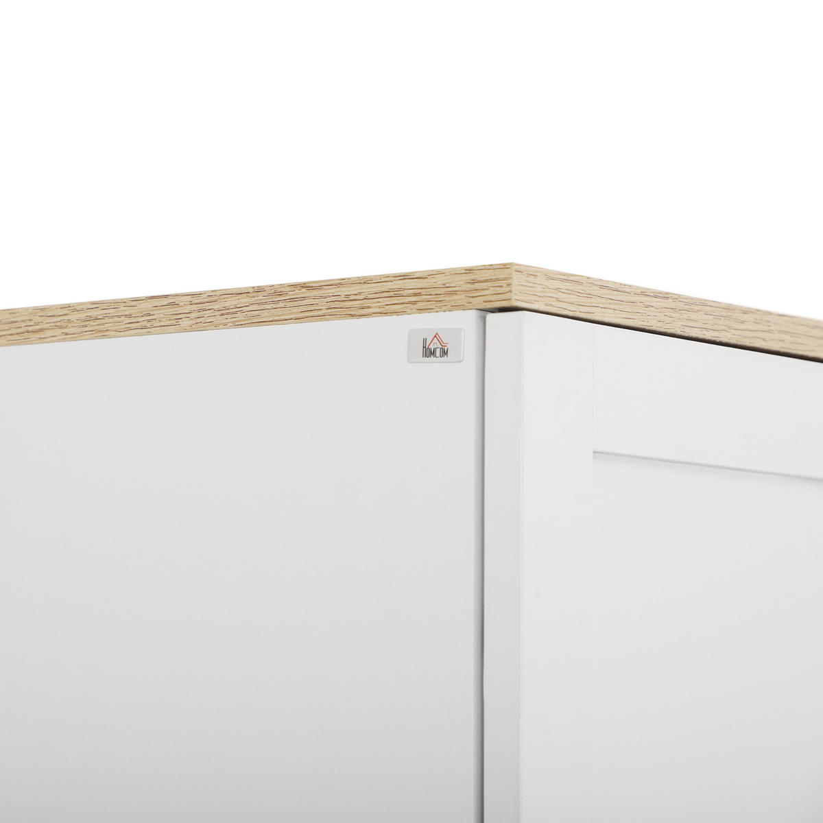 HIGHBOARD DE-11153 4 Türen & 2 verstellbare Böden Weiß - Weiß, Holzwerkstoff (30/170.5/60cm) - ComfortXL