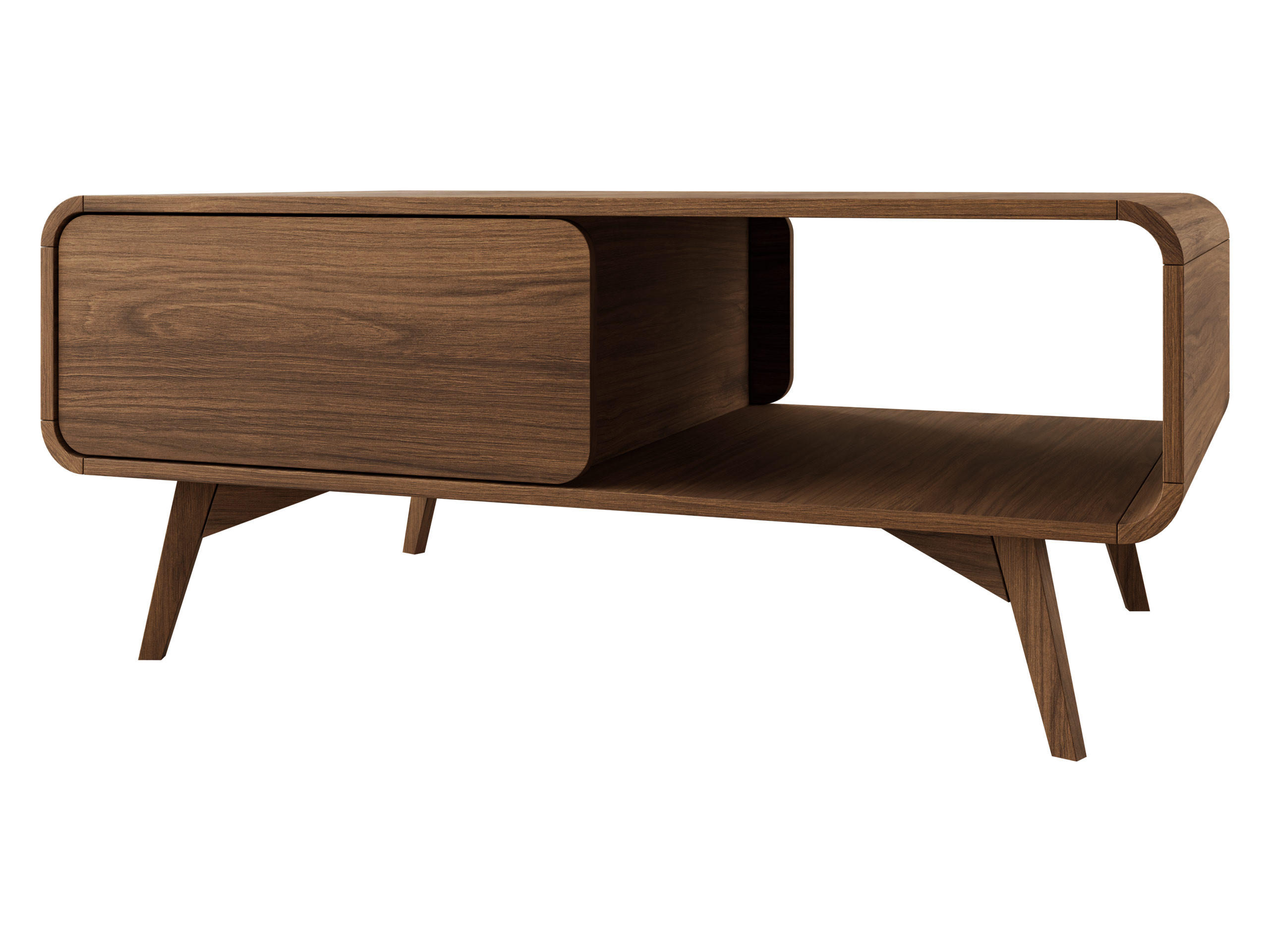 COUCHTISCH Helion L108 - Nussbaumfarben, Holz/Holzwerkstoff (108/65/45cm) - MIRJAN24