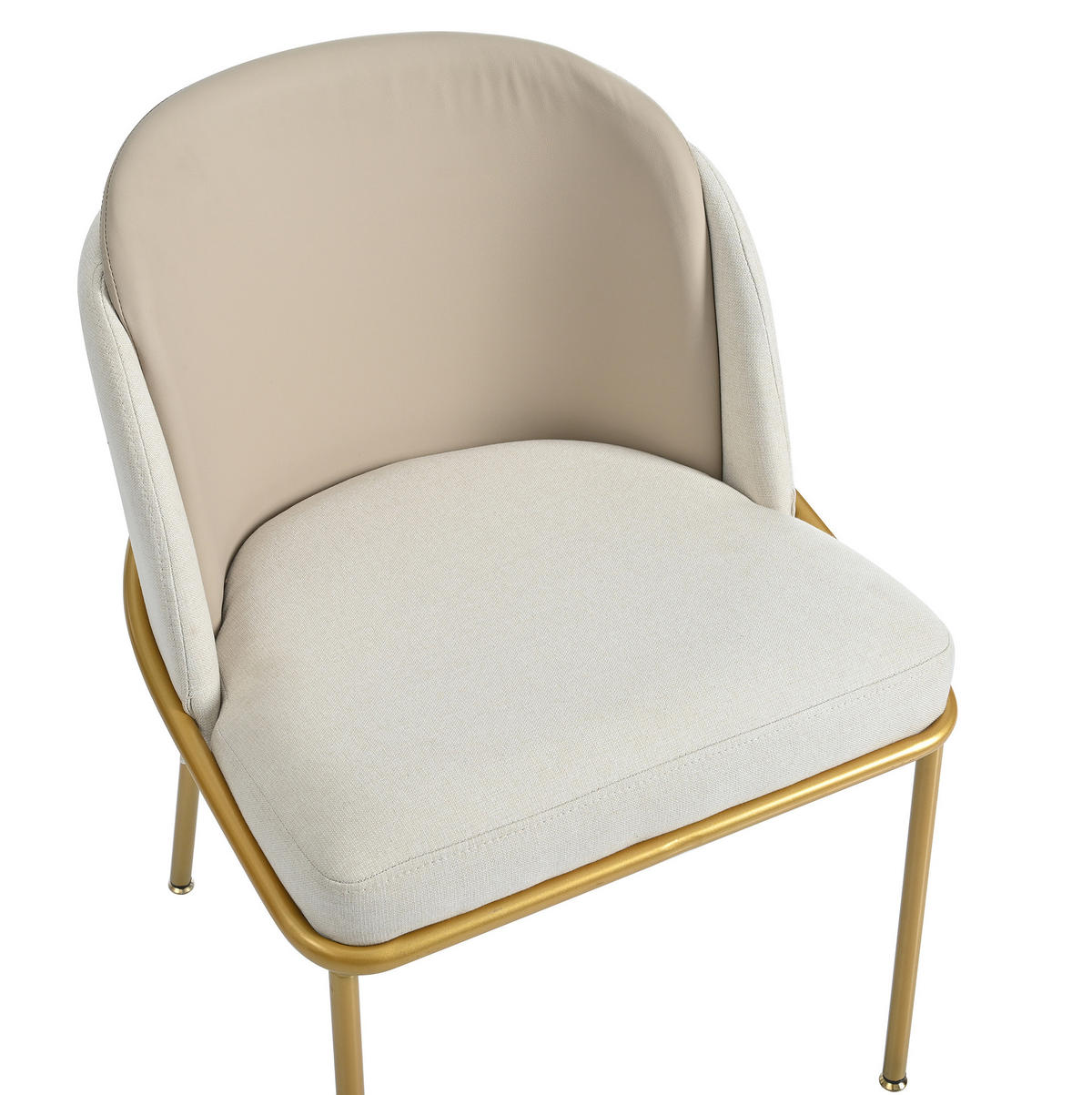 ESSZIMMERSTUHL mit verstellbaren Fußpolstern 44,5 x 50,8 cm Beige - Beige, Metall (55/85/55.1cm) - Meubliv