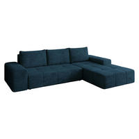 ECKSCHLAFSOFA Tonseo L, Seite: Rechts - Schwarz/Dunkelblau, Holz/Kunststoff (275/173cm) - MIRJAN24