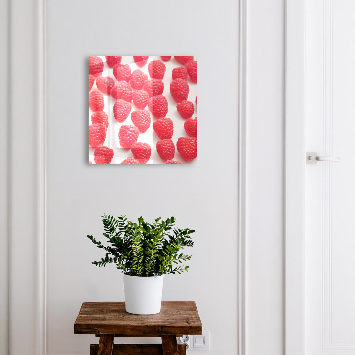 SCHLÜSSELBOX Schwarz 30x30 cm- Türöffnung nach rechts - Rosa Himbeeren - Pink, Metall (30/30/5cm) - TULUP