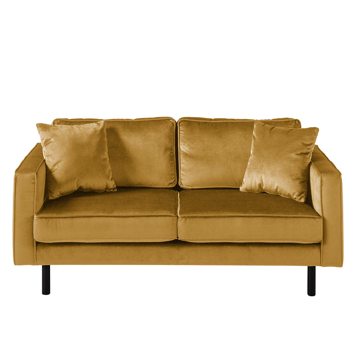 2-SITZER SOFA - Samt - Honig, Textil (167/81/96cm) - home24