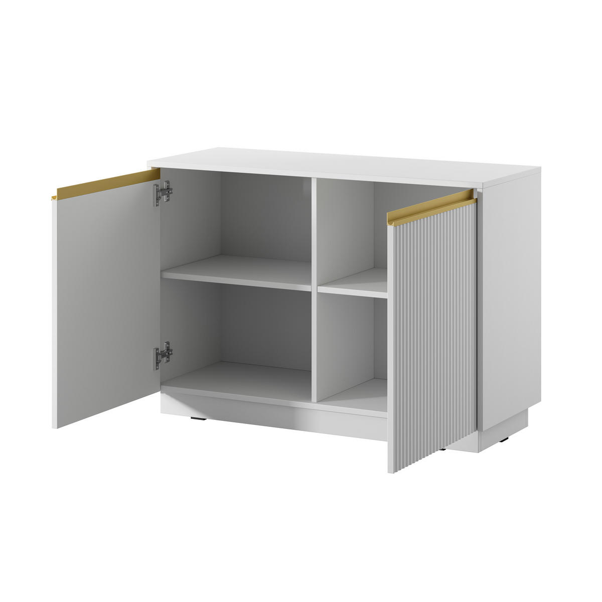 KOMMODE MAESTRO 104/72/39 cm mit 2 Türen Weiß - Weiß, Holzwerkstoff (104/72/39cm) - MASSENO