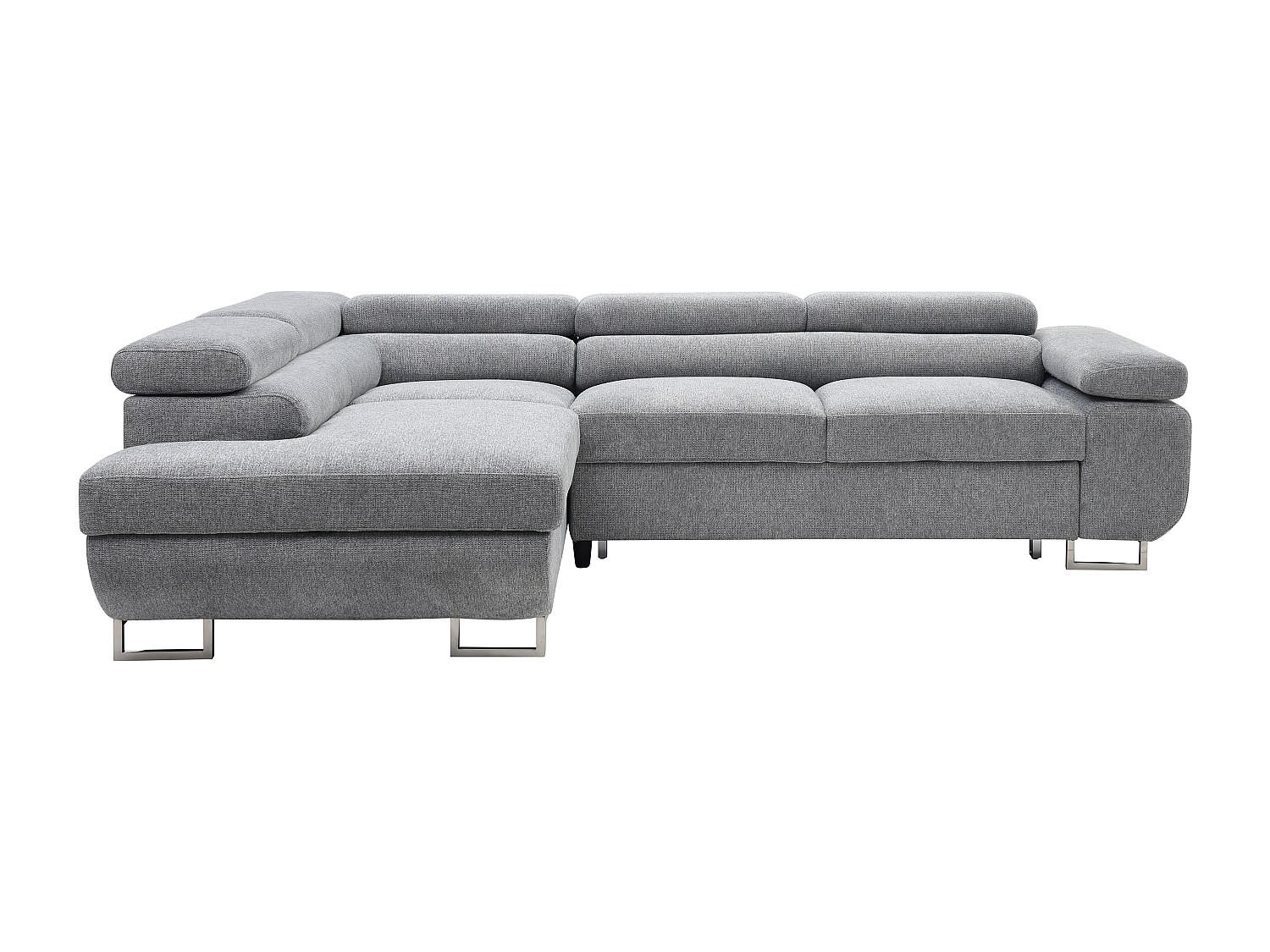 SCHLAFSOFA - 5 Personen - Stoff - Grau - - Grau, Textil (268/70/202cm) - Vente-Unique
