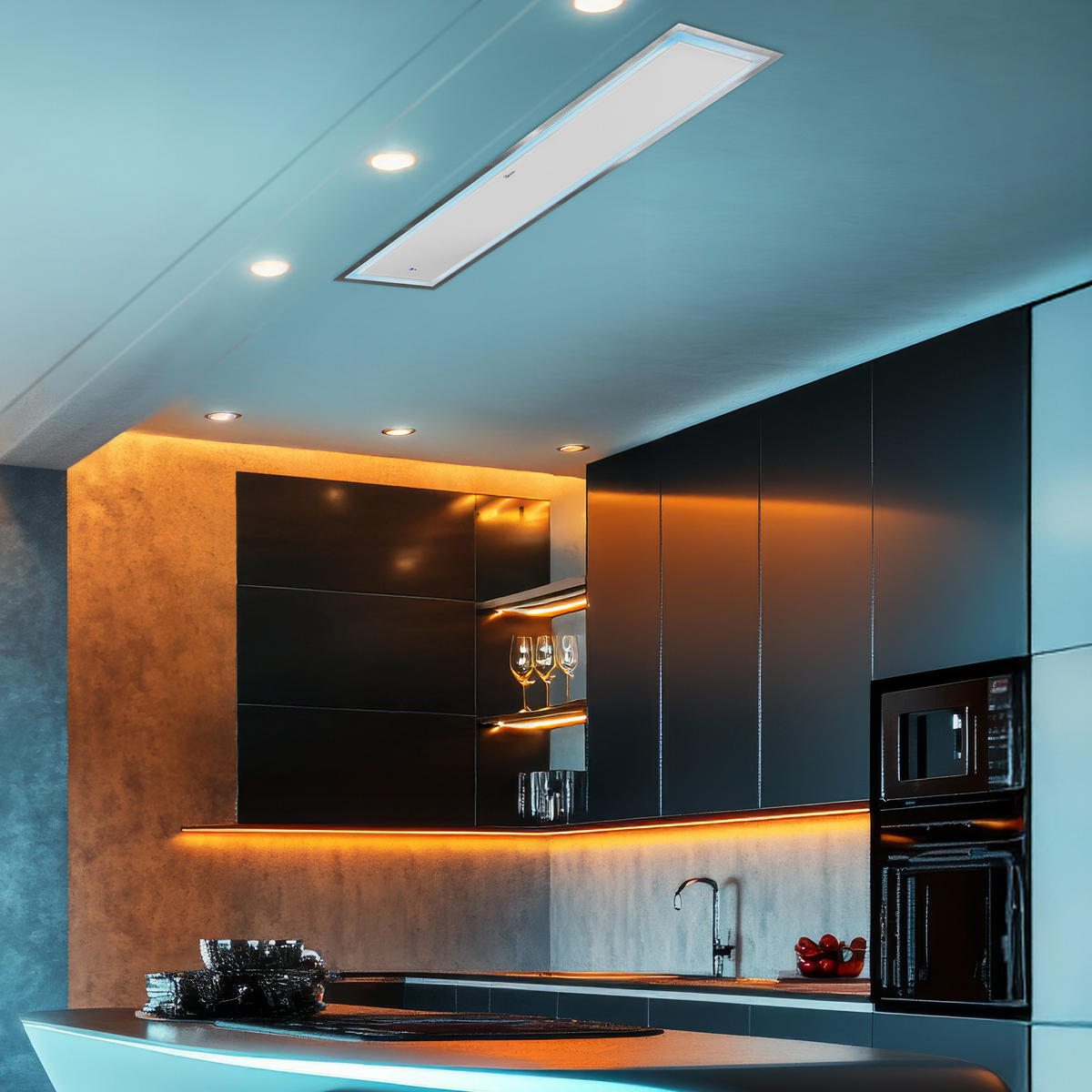 DUNSTABZUGSHAUBE GCH 974 SU 120 Diamond 120 cm Edelstahl - Silberfarben, Metall (120/32/30cm) - Gurari