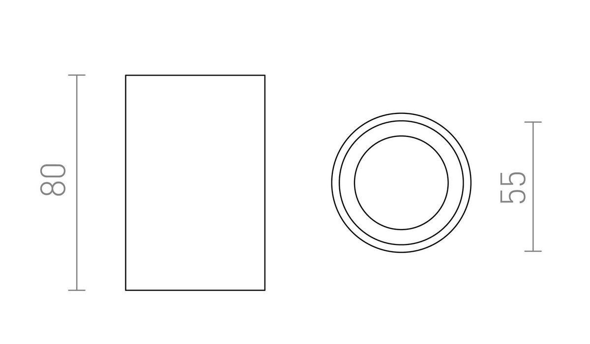 AUSSENLEUCHTE KORNELIA 5 Schwarz 3 W IP65 - Schwarz, Metall (55/55/85cm) - Rendl