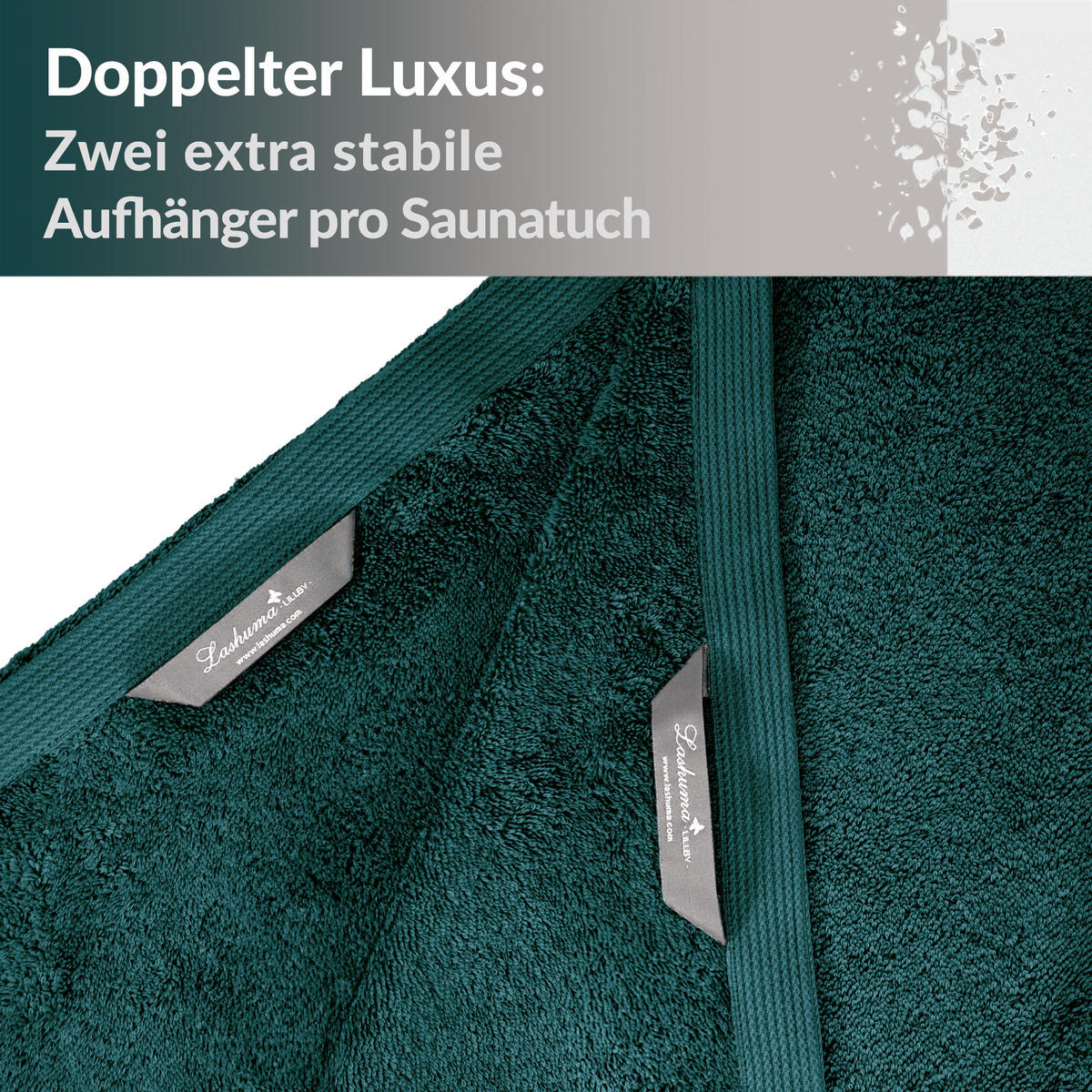 SAUNATUCH Lillby Opal Grün 100x200 cm - Opal, Textil (100/200cm) - Lashuma
