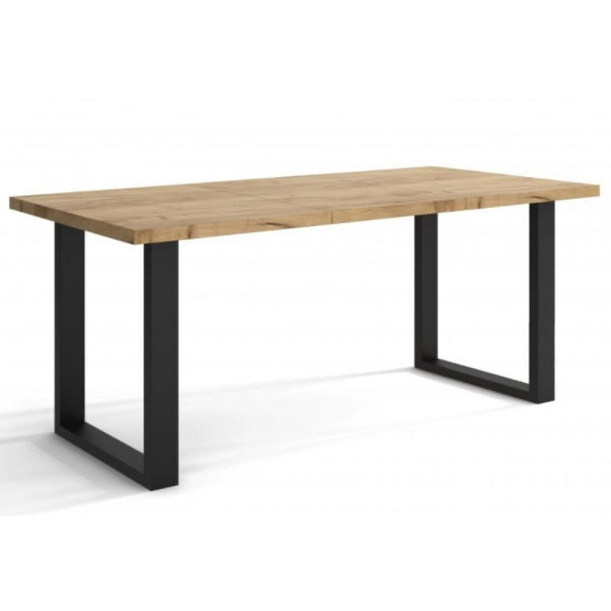 TISCH Schwarz Timi Ausziehbar Sonoma Eiche 80/120 cm - Multicolor/Schwarz, Holzwerkstoff (120/80/76cm) - Sepro Meble