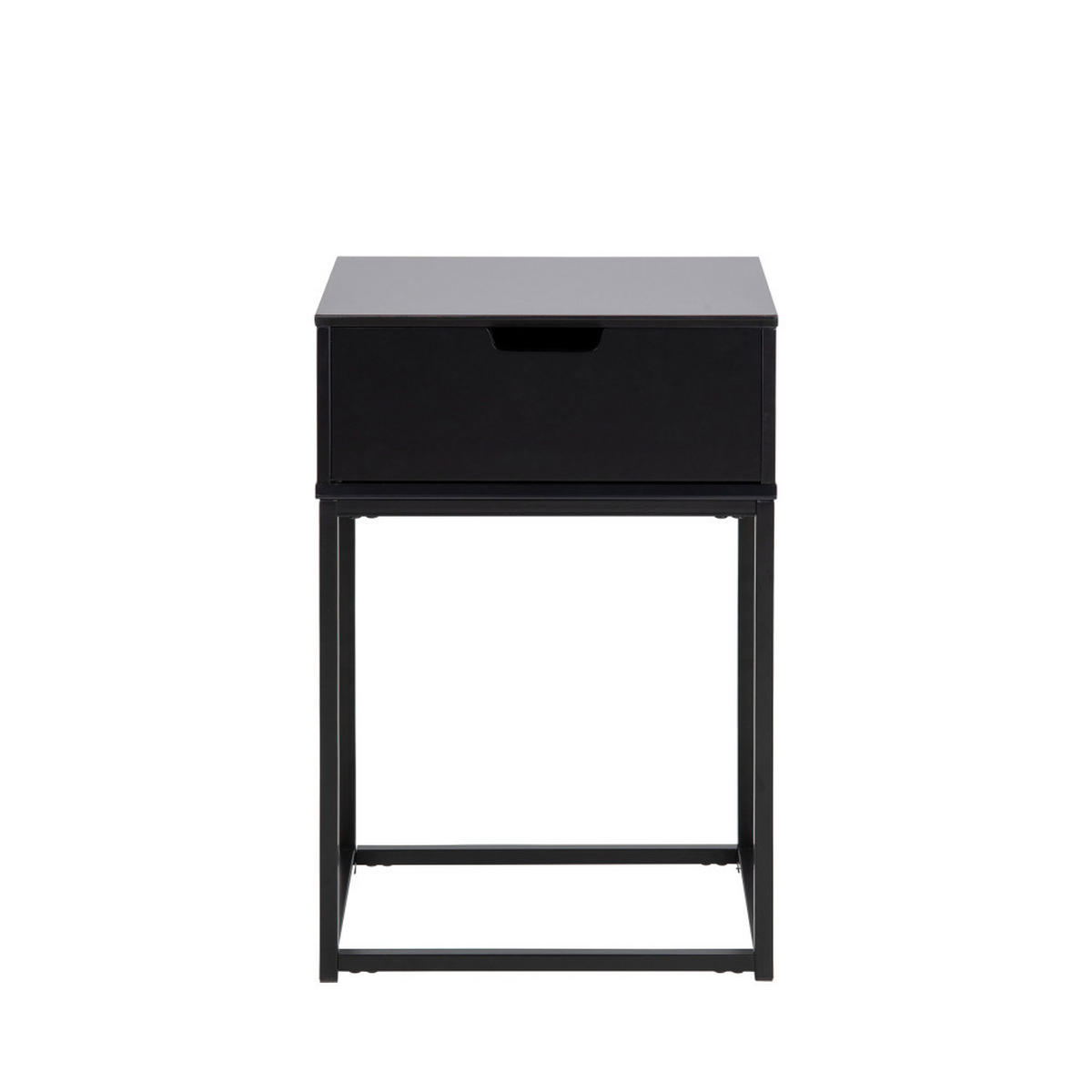 NACHTTISCH mit 1 Schublade aus Holz - ESPEJITO - Schwarz - Schwarz, Holz (40/62/30cm) - Drawer
