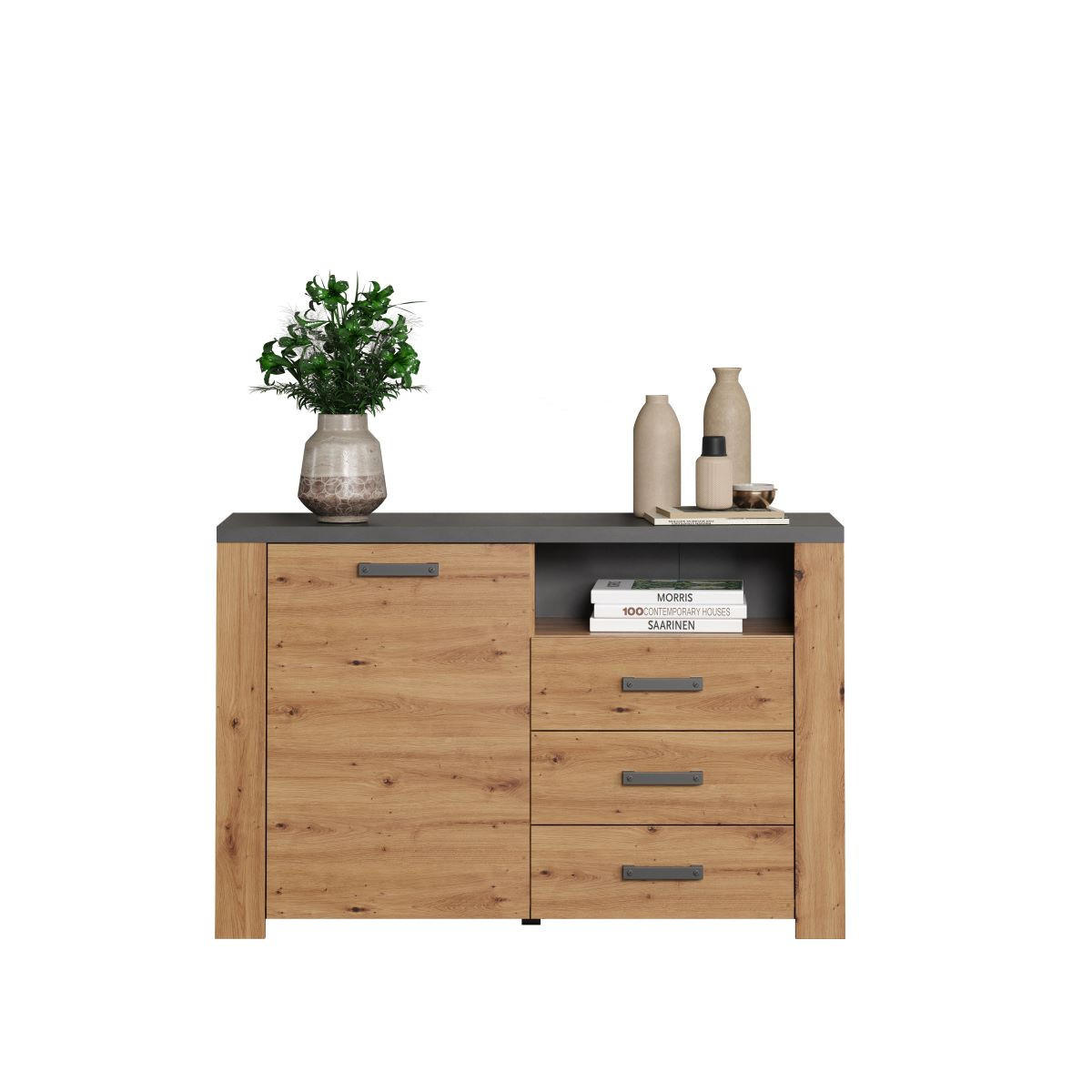 SIDEBOARD Follow Eiche Dekor - Eichefarben, Holzwerkstoff (127/127/83cm) - Trendteam